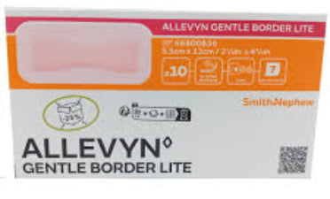 Allevyn Gentle Border Lite Rectangle Dressing 12.5x5.5cm