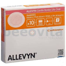 Allevyn Gentle Border Lite Oval Dressing 8.6x7.7cm