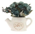 BLUE Roses in Watering Can