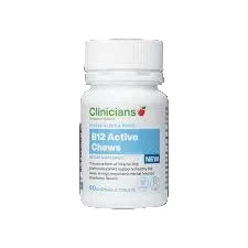 Clinicians B12 Active Chews Tabs 60pc