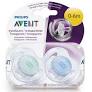 AVENT 6m+ Silicone Translucent Soother 2pk 4052