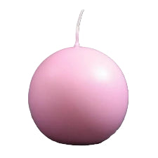 Ball Candle Pink 80mm