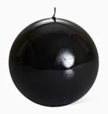Ball Candle Black 100mm