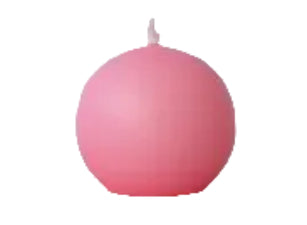 Ball Candle Rose 80mm