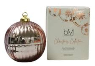 Blackmilk Xmas Bauble Candle Sugar Plum 200g Rosegold