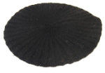 Beret Angora Ribbed Black