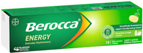 Berocca Energy Pine Lime Crush Effervescent Tabs 15s