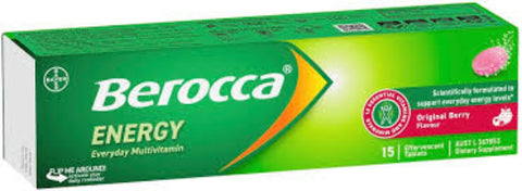 Berocca Energy Original Berry Effervescent Tabs 15s