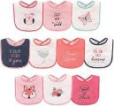 Terry Bib Bear Set Pink