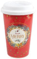 Traditional Red Merry Travel Mug