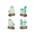 Inspiration Green Bird On Log 7cm