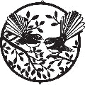 NZ Native Fantail 54cm Wall Art