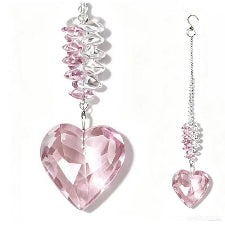 Coloured Heart Crystal Pendant