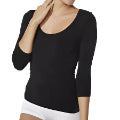 BOODY 3/4 Sleeve Top Black Med