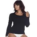 BOODY Long Sleeve Crew Neck Top Black Large