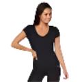 BOODY Women V-Neck T-Shirt Black Med