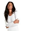 BOODY Long Sleeve Crew Neck Top White Large