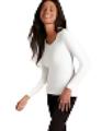 BOODY Long Sleeve Crew Neck Top White Small