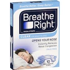 Breathe Right Strips Clear Regular 10pk