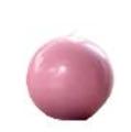 Ball Candle Rose 80mm