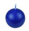 Ball Candle Blue 100mm