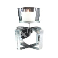 High Zinc Iron Candle Holder-glass top