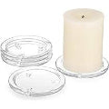 Candle Plate Round 7.5 Clear
