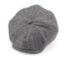 Cap Button Baker Boy Grey
