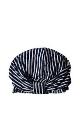 Simply Ess 21-1304 Turban Shower Cap Black & White Stripe