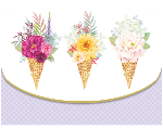 Notelets - Flower Cones 10s