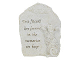 Memorial Cat Garden Plaque White Washed