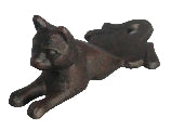 Lying Cat Door Wedge Cast Iron