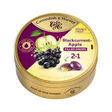 Cavendish & Harvey Tin Blackcurrant Apple Filled 175g