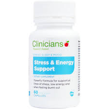 Clinicians Stress & Energy Support Vegetable Caps 60s