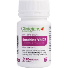 Clinicians Sunshine Vitamin D3 Tabs 60s