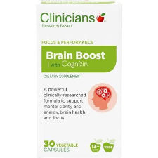 Clinicians Brain Boost + Cognizin Caps 30s