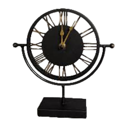 Black & Gold Mantel Clock