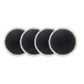 Seagrass/Jute Round Coaster Cream/Border Black (4)