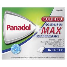 Panadol Cold & Flu Max Decongestant Caps 16s