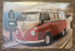 Tin Sign - On The Road Combi