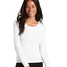 Boody Long Sleeve Crew Neck Top White Large