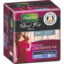 Depend Realfit Large Womens 8pk