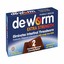 De-Worm Extra Strength 500mg Choc Chew 2s