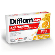 Difflam Lozenger Plus Anaesthetic Honey & Lemon 16s
