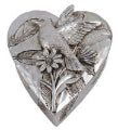 Dove heart trinket box - Champagne