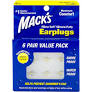 MACKS Ear Plugs Silicone 6pk