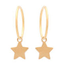 Glam Gold Sleeper +Star Earrings