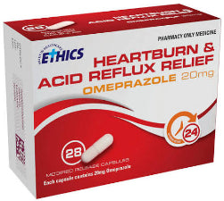 Ethics Heartburn & Acid Reflux Omeprazole 20mg Cap28s