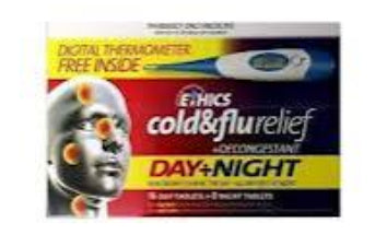 Ethics Cold & Flu Day & Night 24+Thermometer