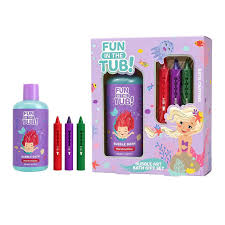 Fun In The Tub Mermaid Gift Set with 3 Crayons 2pk